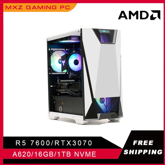 MXZ Gaming PC Ryzen 5 7600 RTX4070/3070  1TB NVME