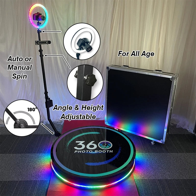 360 Photo Booth Photobooth Automatic Spin Package With Case